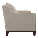 Homelegance By Top-Line Kramer Fabric Loveseat with Down Feather Cushions Espresso Polyester