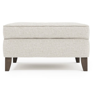 Bernhardt Bernhardt Addison Fabric Ottoman With Plush Spring-Down Cushion, Tapered Portobello Legs, Made-To-Order B1481B
