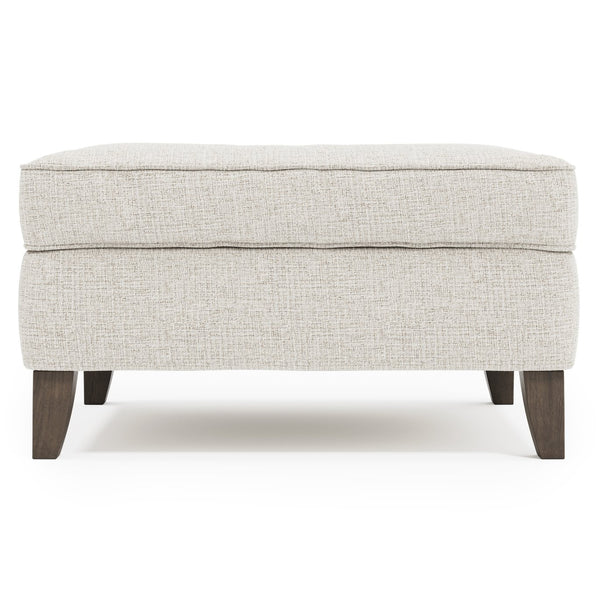 Bernhardt Bernhardt Addison Fabric Ottoman With Plush Spring-Down Cushion, Tapered Portobello Legs, Made-To-Order B1481B