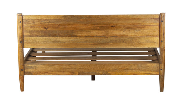 Porter Designs Porter Sunset Solid Mango Wood Queen Bed - Mid-century Elegance With Durable Design & Easy Assembly Brown Wood 04-108-14-8623