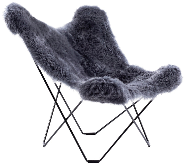 Nizhoni ZHO-004 35"H x 31"W x 31"D Lounger ZHO-004  Upholstery: GrayTop: Gray; Base: Black Surya