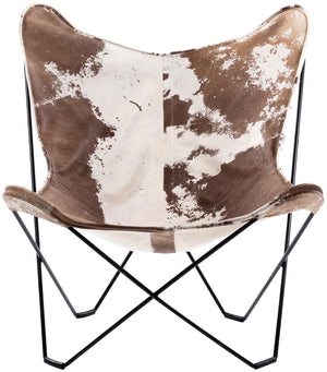 Nizhoni ZHO-002 35"H x 31"W x 31"D Lounger ZHO-002  Upholstery: Dark BrownTop: Dark Brown; Base: Black Surya