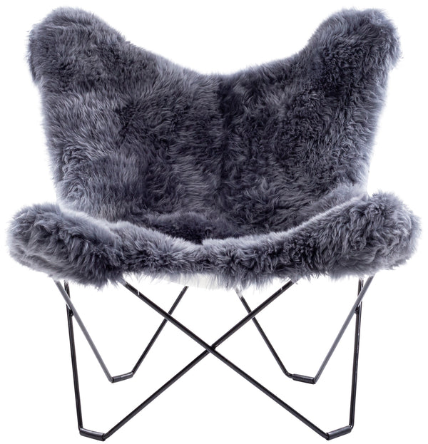 Nizhoni ZHO-004 35"H x 31"W x 31"D Lounger ZHO-004  Upholstery: GrayTop: Gray; Base: Black Surya