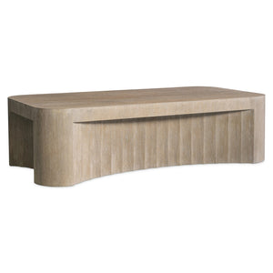 Bernhardt Bernhardt Loggia Cocktail Table With Fluted Column Base, Wire-Brush Oak Aria Finish, Casters 345013