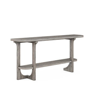 A.R.T. Furniture Vault Console Table - New Traditional Design In Mink Finish With Oak Veneers & Versatile Storage Shelf Gray Parawood Solids,White Oak Veneers 285314-2354