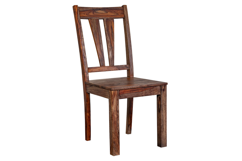 Porter Designs Porter Kalispell Solid Sheesham Wood Dining Chairs - Artisan Crafted Elegance For Your Home Brown Wood 07-196-02-2439