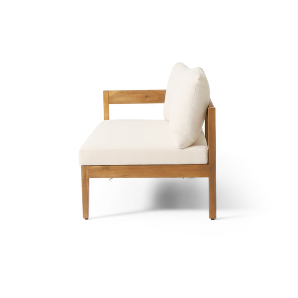 English Elm Brooklyn Acacia Hardwood Outdoor Sofa Set with Slat Design and Weather Resistant Cushions 73146.00_73147.00_74101.00BGE