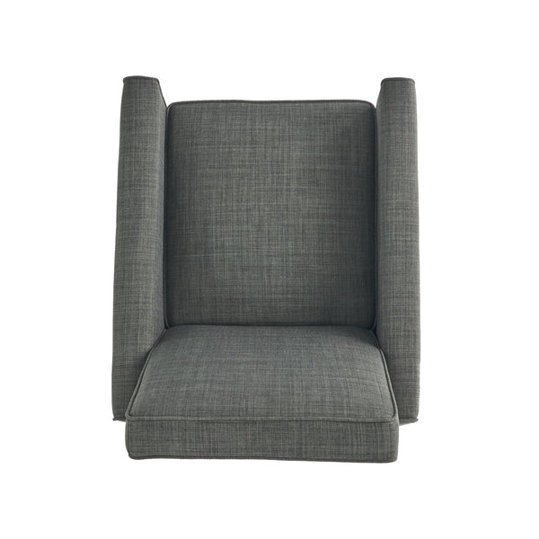 English Elm Christopher Knight Home® - Dark Grey Linen Push Back Chair with Plush Ergonomic Padding, Durable Frame & Breathable Linen Finish 52422.00FPGRN