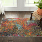 Nourison Celestial CES14 Machine Made Power-loomed Borderless Design Indoor Only Modern & Contemporary  Rug Sunset, Multicolor 100% Polypropylene 99446483119