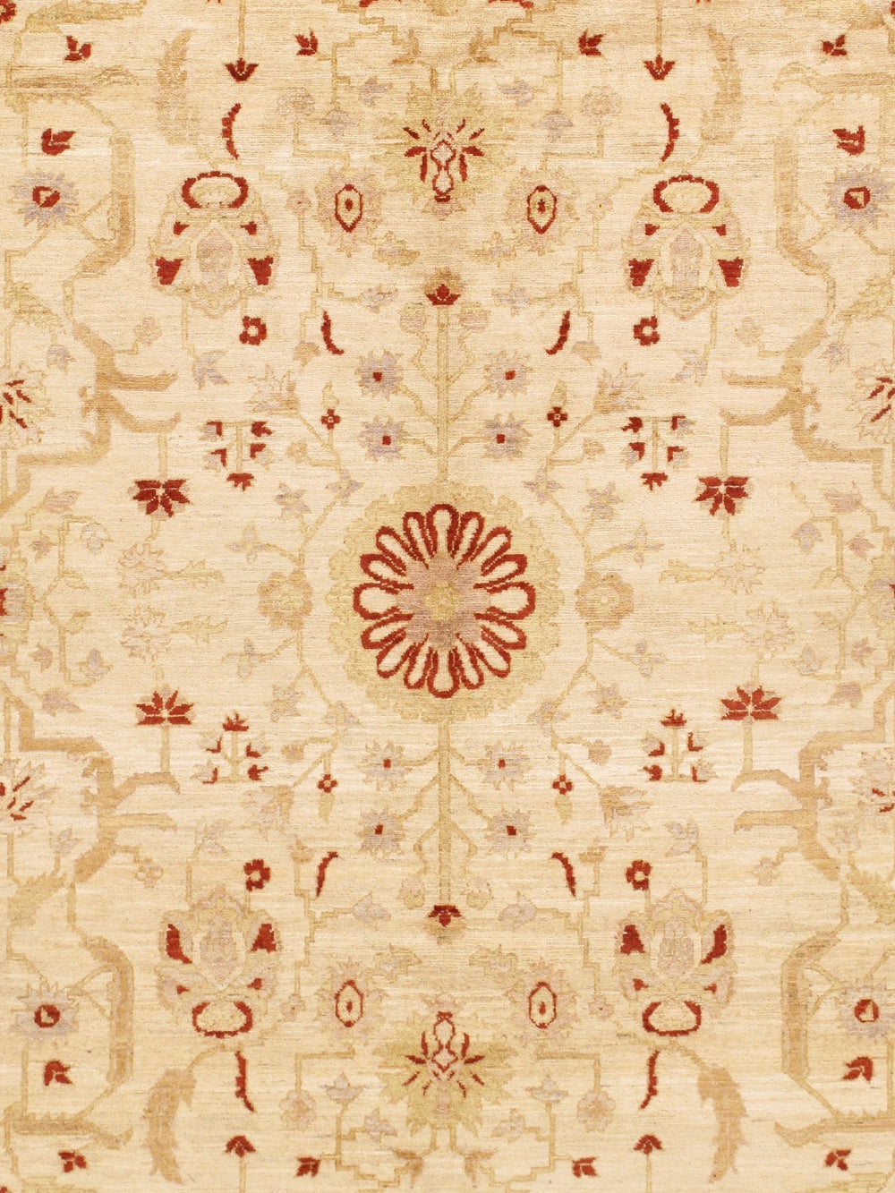Pasargad Hand-knotted 100% Lamb's Wool Area Rug From Nomad Art Collection - 9' 3" X 12' 2" Elegance   P-20 Ivory 9x12