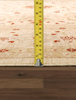 Pasargad Hand-knotted 100% Lamb's Wool Area Rug From Nomad Art Collection - 9' 3" X 12' 2" Elegance   P-20 Ivory 9x12