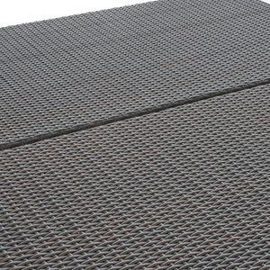 English Elm Christopher Knight Home® - FIONA Outdoor 64" Square Wicker Dining Table – Durable Iron Frame Patio Table for Large Gatherings Brown Multi 66.75 L x 35.25 W x 7.25 H 62333.00MBRN