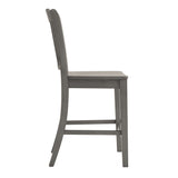 Homelegance By Top-Line Juliette Slat Back Wood Counter Height Chairs (Set of 2) Grey Rubberwood