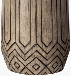 Surya Zigmund 25" Classic Resin Accent Table Lamp With White Linen Shade - Timeless Home Decor Style Body, Brown,Shade, White,Finial, Metallic ,Nickel,Harp, Metallic ,Nickel,Cord, Translucent Resin,Linen,Polyester,Iron Zig-001