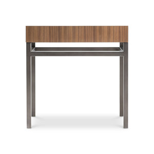 Bernhardt Bernhardt Collins Walnut and Black Oxide Metal Side Table for Modern Living Spaces 573123