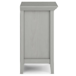 English Elm Amherst Fog Grey Bedside Table - Handcrafted Elegance With Spacious Drawers & Open Shelf Storage B136P158365