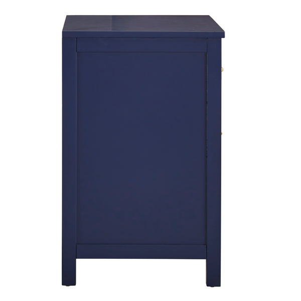 Homelegance By Top-Line Tyce 2-Drawer Nightstand Blue MDF