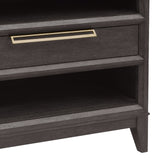 Quincy Stone-Top Bachelor's Chest with Storage Drawer Black with Molasses Finish P375123 Pulaski Furniture