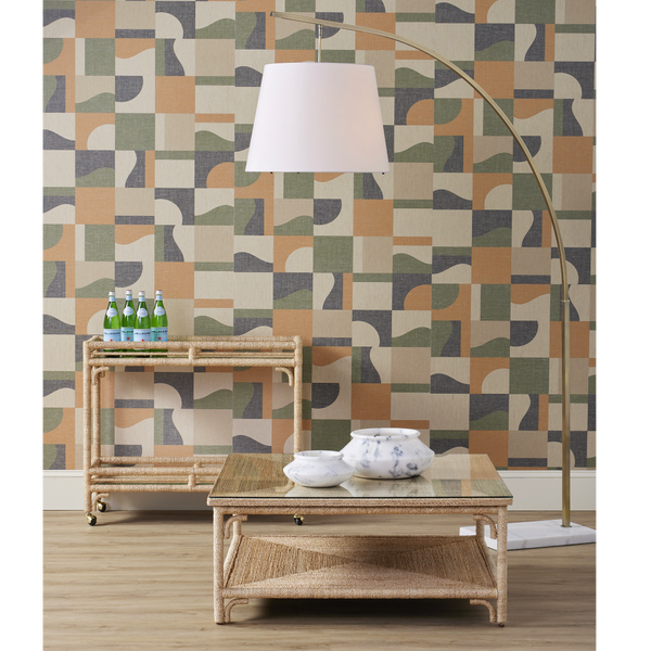 Cloister Brass Floor Lamp - Modern Arc Design with Elegant White Shade and Antique Finish for Style