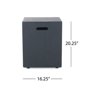 English Elm Mgo Concrete Propane Tank Cover Side Table for Modern and Industrial Interiors 59243.00