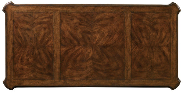 Hooker Furniture Leesburg Executive Desk With Mahogany & Ebony Veneers, Locking File Drawers, Removable Tray, 72"W 5381-10562