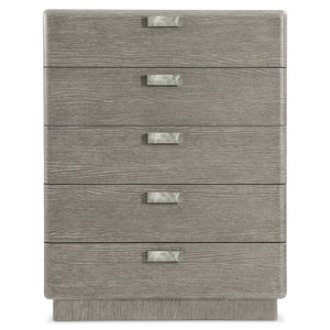 Bernhardt Bernhardt Monolith Tall Drawer Chest With Wire-Brushed Oak Puma Finish, 5 Soft-Close Drawers & Graphite Hardware 343143