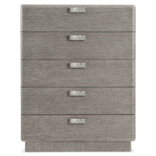 Bernhardt Bernhardt Monolith Tall Drawer Chest With Wire-Brushed Oak Puma Finish, 5 Soft-Close Drawers & Graphite Hardware 343143