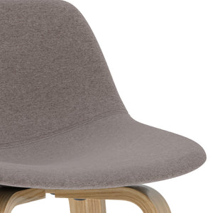 English Elm Randolph Mid-Century Modern Counter Bar Stools Set Of 2 - Stylish Bentwood With Upholstered Comfort B136P159452-GIGA