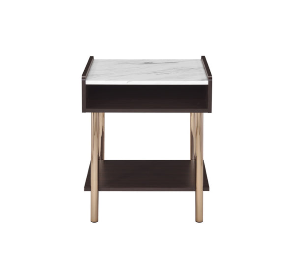 English Elm Steve Silver - Carrie Modern Brown End Table - Versatile Accent Table With Storage For Living Room & Bedroom B081P157770-GIGA