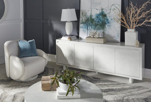 A.R.T. Furniture Rothko Swivel Chair - Contemporary Driftwood Barrel Design With Comfortable Foam Upholstery White Rubberwood Solids,Foam,Fabric,Metal 529516-5517