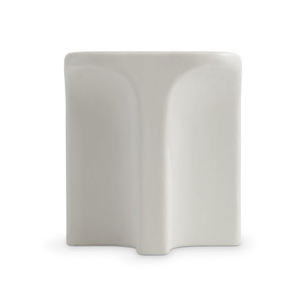 Bernhardt Bernhardt Sculptural Lennox Outdoor Side Table — Chalky White Grc Stone-Look, Weather-Ready Accent X10118