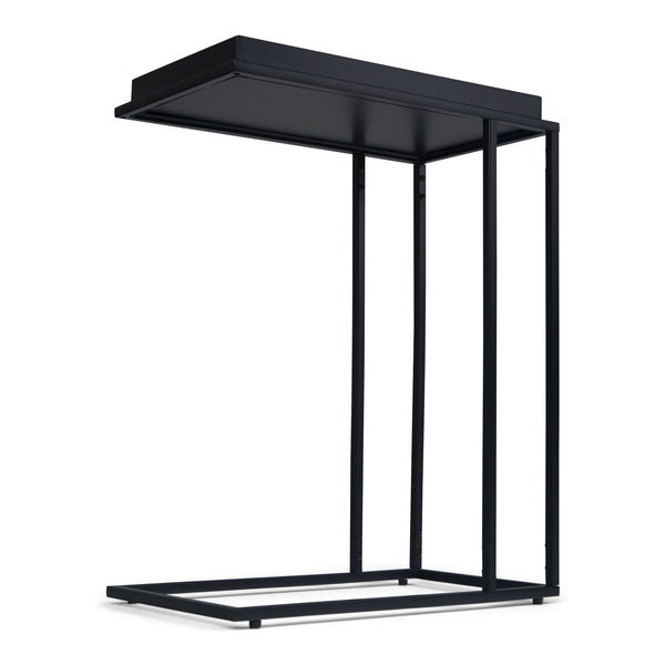 English Elm Garner Modern Industrial Tray Top C Side Table in Black - Handcrafted Metal, Removable Serving Tray, Versatile End/Table 23.2" H B136P158669