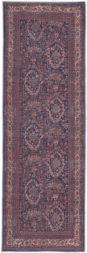 Feizy Rugs Rawlins Vintage-inspired Machine Made Polyester Low Pile Oriental Rug - Timeless Elegance For Any Space Red,Blue,Tan Polyester Rln39hgfnvymlti7a
