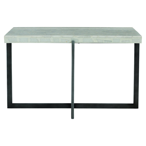 Bernhardt Bernhardt Stillwater Outdoor Cocktail Table With Terrazzo Stone Top & Powder-Coated Stainless Base Flint Gray / Terrazzo 31.25"W x 23.23"D x 16.75"H X01010