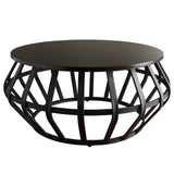 Willow Metal Frame Round Cage Coffee Table