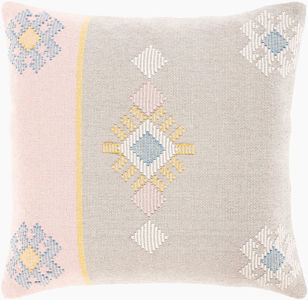 Surya Zakaria 18"L X 18"W Luxurious Cotton Accent Pillow - Sophisticated Home Decor For Any Room Saffron Cotton,Cotton Zka001-1818