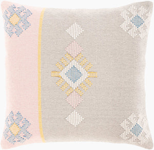 Surya Zakaria 18"L X 18"W Luxurious Cotton Accent Pillow - Sophisticated Home Decor For Any Room Saffron Cotton,Cotton Zka001-1818