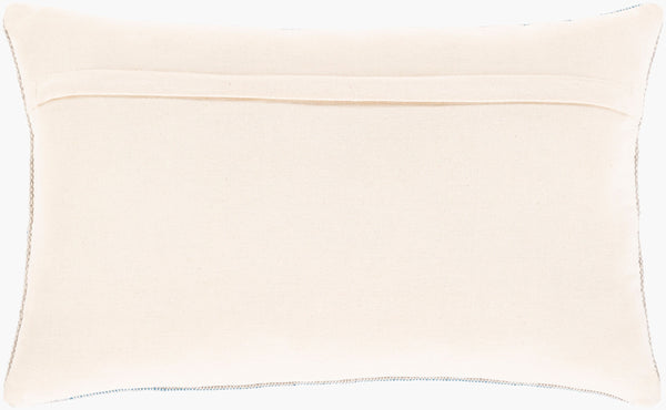 Surya Zakaria 14"L X 22"W Elegant Floral Motif Lumbar Pillow - Luxuriously Soft Cotton For Cozy Living Navy Cotton,Cotton Zka002-2214