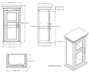 English Elm Avington - Contemporary Pure White Single Door Wall Cabinet With Adjustable Shelf For Versatile Storage B136P158502