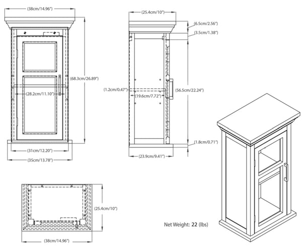 English Elm Avington - Contemporary Pure White Single Door Wall Cabinet With Adjustable Shelf For Versatile Storage B136P158502
