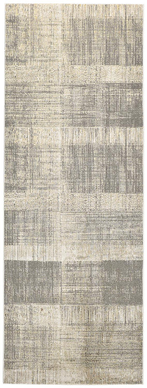 Feizy Rugs Aura Contemporary High-low Pile Area Rug In Elegant Gold And Champagne For Stylish Interiors Gray,Ivory Polyester,Polypropylene Aur3736fgldbgei71