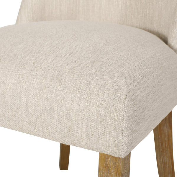 English Elm Fabric Dining Chairs with Nailhead Trim Plush Seat Rubberwood Legs Set of 2 72610.00