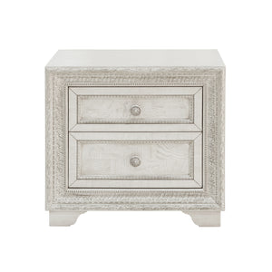 Camila 2 Drawer Nightstand White with Cream Finish P269140S Pulaski Furniture