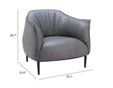 Julian Accent Chair Gray 109976 Zuo Modern