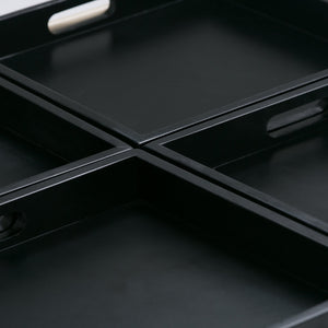 English Elm Avalon Square Coffee Table Storage Ottoman - Stylish Slate Grey With Hidden Storage & Trays B136P159754