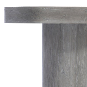 Bernhardt Bernhardt Marcato Side Table With Cerused Greige Veneer & Dark Graphite Inlay, 26"W X 24"H Elegance 497111
