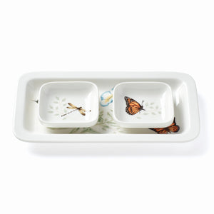 Lenox Butterfly Meadow Sushi Plate & Bowls Multi, WHITE PORCELAIN 892531