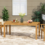 Christopher Knight Home® - Noble House - Augustine Outdoor Rustic Acacia Wood Dining Table, Teak