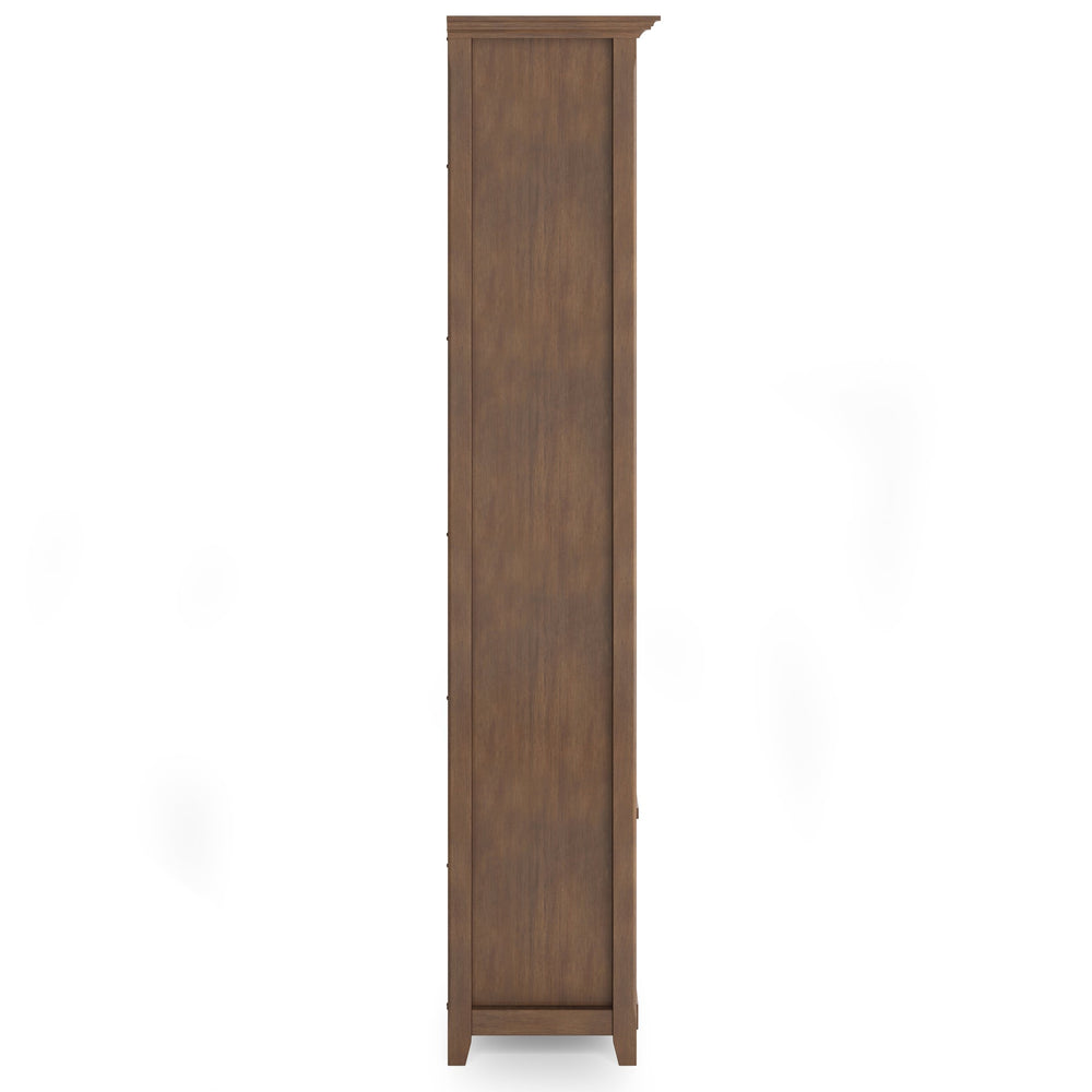 English Elm Amherst 30-Inch Solid Wood 5-Shelf Bookcase In Rustic Natural Brown - Versatile Storage & Style B136P158330