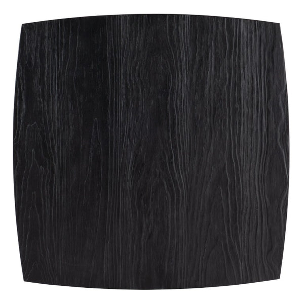 Hooker Furniture Linville Shou Sugi Ban Square Cocktail Table — 42" Charred Shadow Finish, Plinth Base, Rustic Modern Centerpiece 6150-80210-99